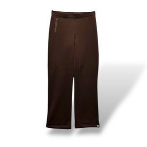 Athleta‎ Fleece Pants Brown Zipper Pocket Athletic Lounge Sweatpants Size S
